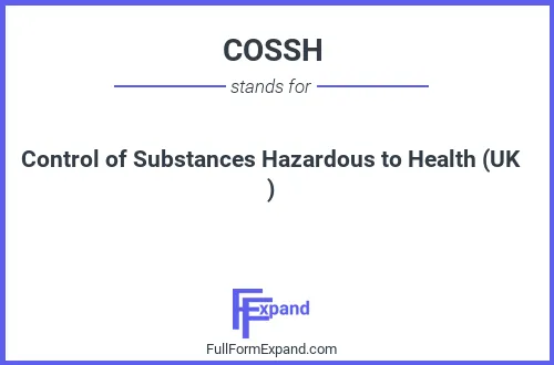Full form of COSSH