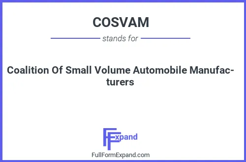 Full form of COSVAM