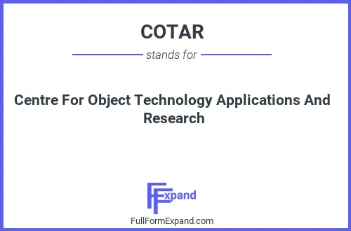 Full form of COTAR