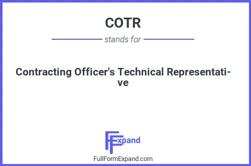 Full form of COTR
