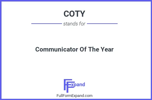 Full form of COTY