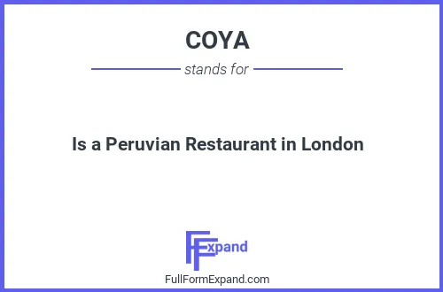 Full form of COYA