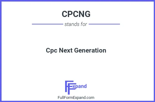 Full form of CPCNG