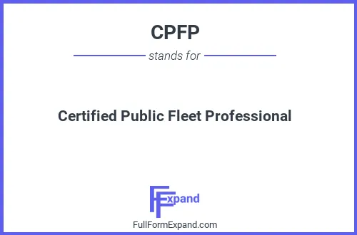 Full form of CPFP