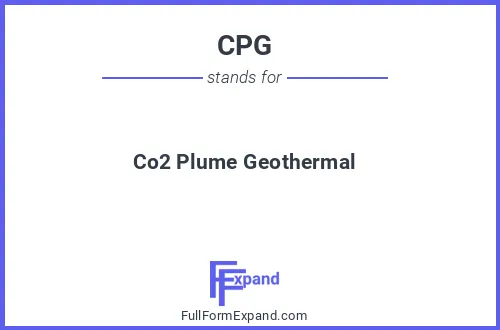 Full form of CPG