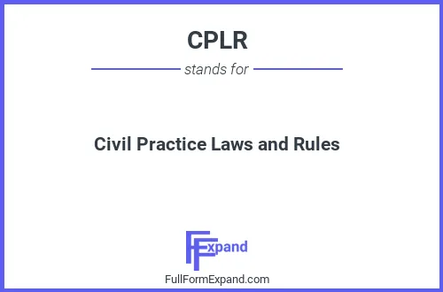 Full form of CPLR