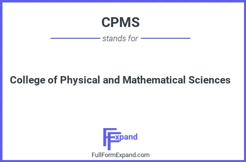 Full form of CPMS
