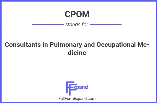 Full form of CPOM