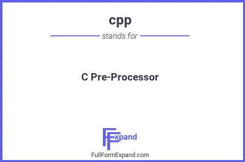 Full form of cpp