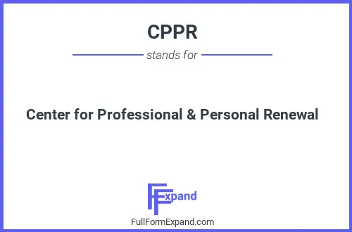 Full form of CPPR