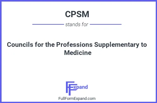 Full form of CPSM