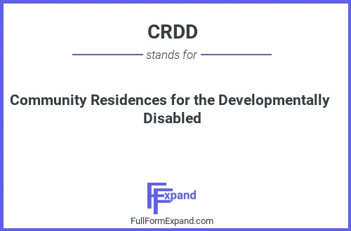 Full form of CRDD