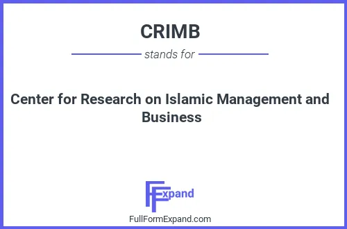 Full form of CRIMB