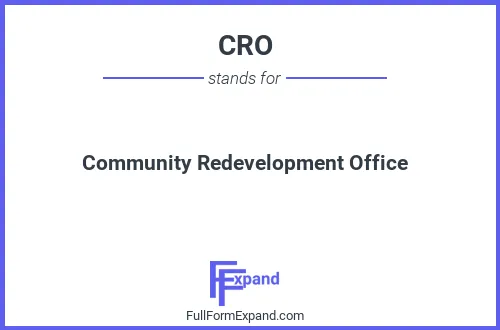 Full form of CRO