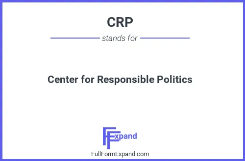 Full form of CRP