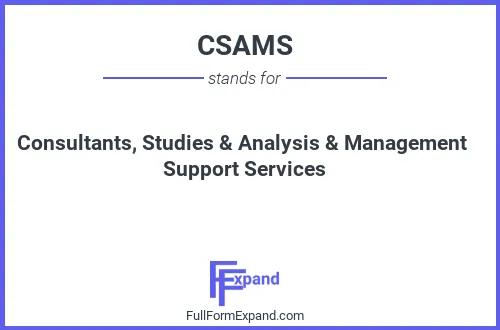 Full form of CSAMS
