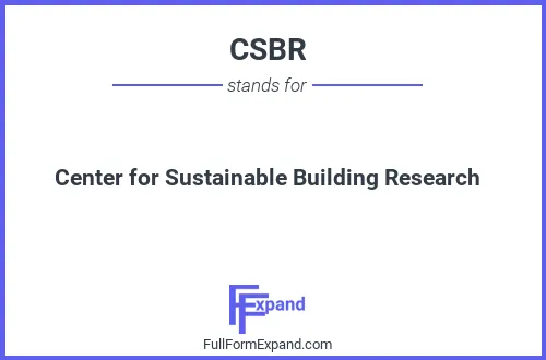 Full form of CSBR