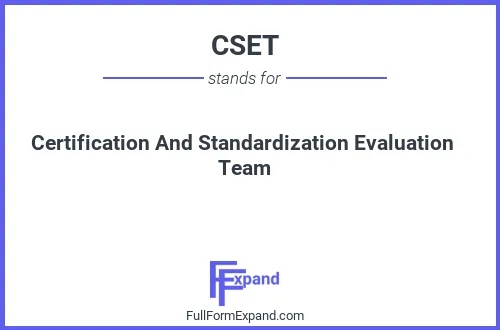 Full form of CSET