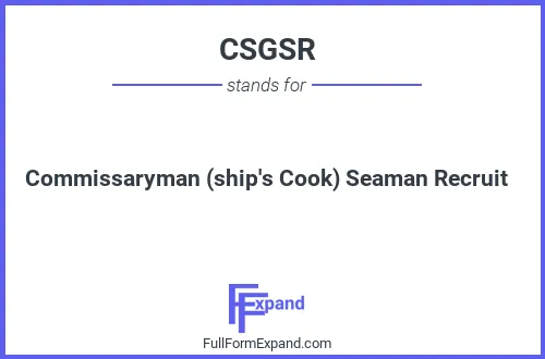 Full form of CSGSR