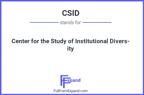 Full form of CSID