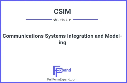 Full form of CSIM