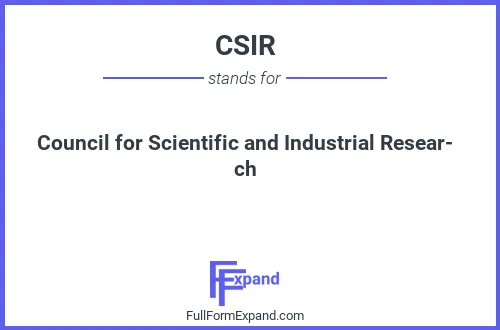 Full form of CSIR