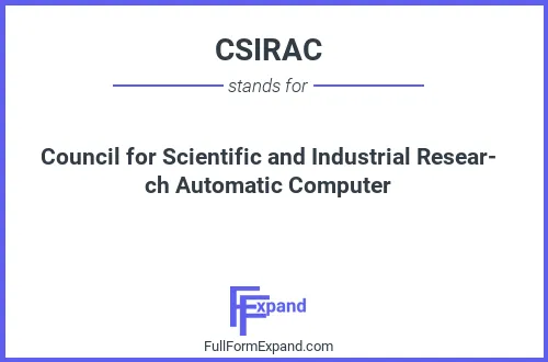 Full form of CSIRAC