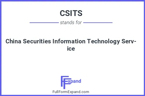 Full form of CSITS