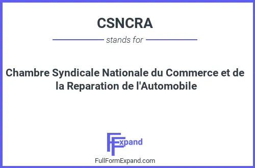 Full form of CSNCRA