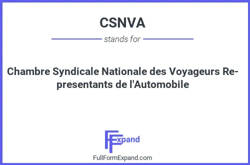 Full form of CSNVA