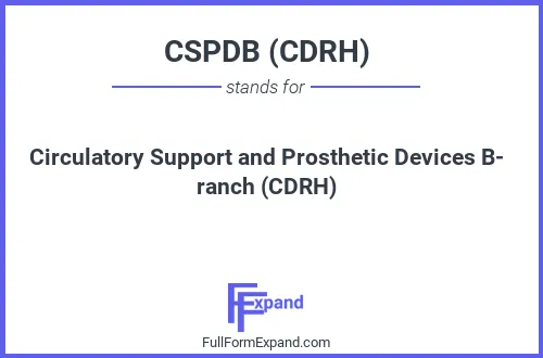 Full form of CSPDB (CDRH)
