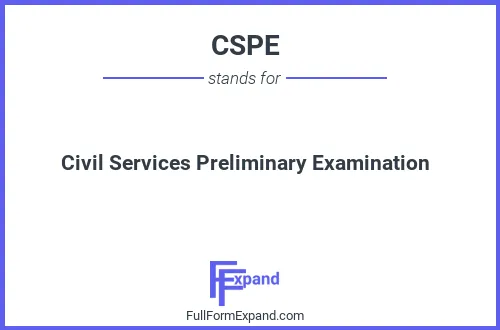 Full form of CSPE