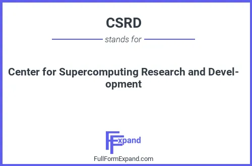 Full form of CSRD