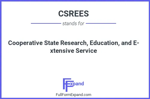 Full form of CSREES