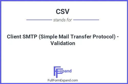Full form of CSV