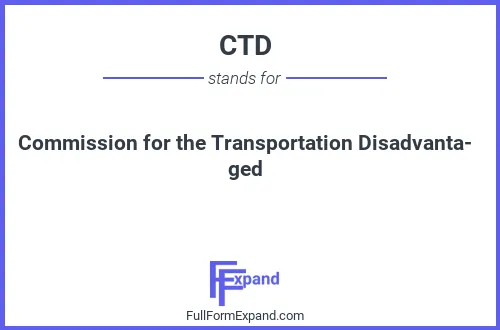 Full form of CTD