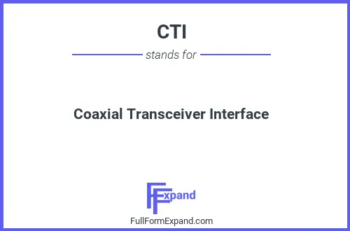 Full form of CTI
