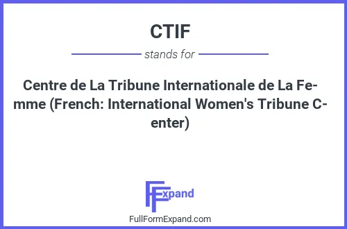 Full form of CTIF