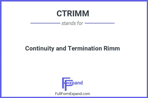 Full form of CTRIMM