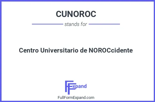 Full form of CUNOROC