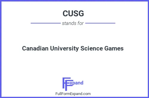 Full form of CUSG