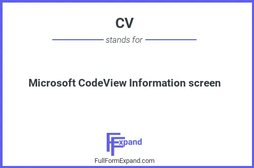 Full form of CV
