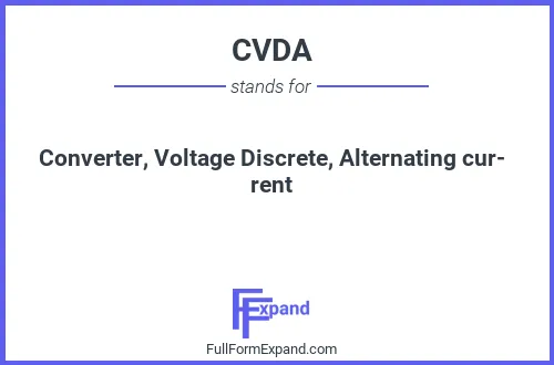 Full form of CVDA