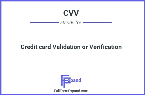 Full form of CVV