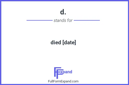Full form of d.