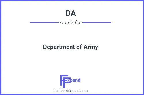 Full form of DA