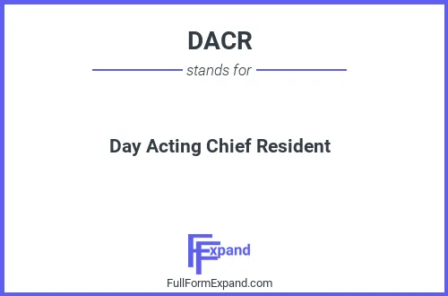 Full form of DACR