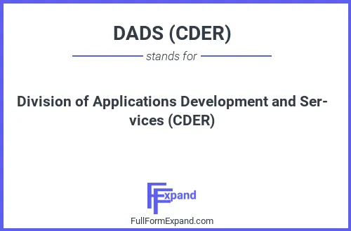 Full form of DADS (CDER)