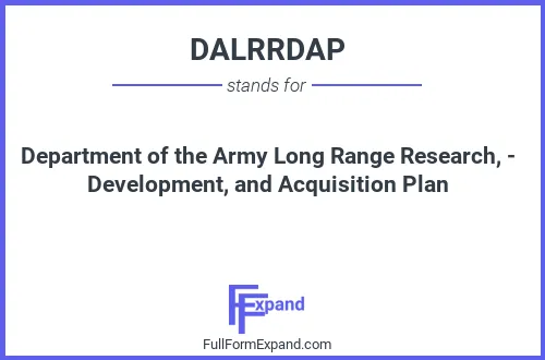 Full form of DALRRDAP