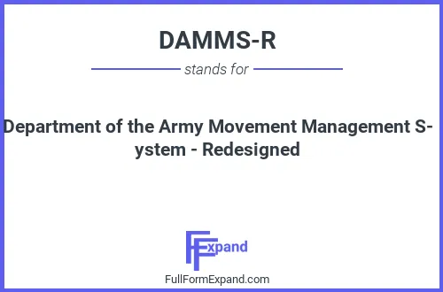 Full form of DAMMS-R